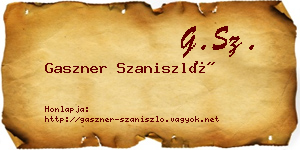 Gaszner Szaniszló névjegykártya